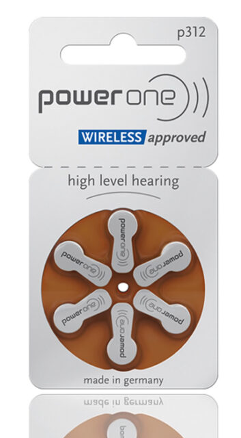 POWER ONE μπαταρίες ακουστικών βαρηκοΐας P312