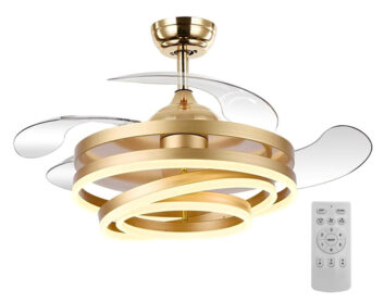 POWERTECH ανεμιστήρας οροφής HLL-0130 με LED φως