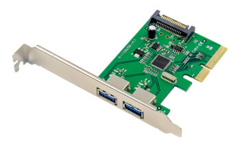 POWERTECH κάρτα επέκτασης PCIe x4 σε 2x USB ST619