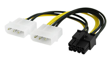 POWERTECH καλώδιο PCIe 8pin σε 2x molex 3pin CAB-W051