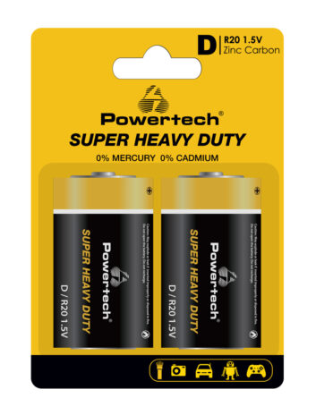 POWERTECH μπαταρίες Zinc Carbon Super Heavy Duty PT-1222
