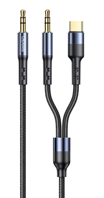 USAMS καλώδιο ήχου 3.5mm σε USB-C & 3.5mm US-SJ555