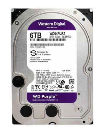WD σκληρός δίσκος 3.5" Purple Surveillance 6TB